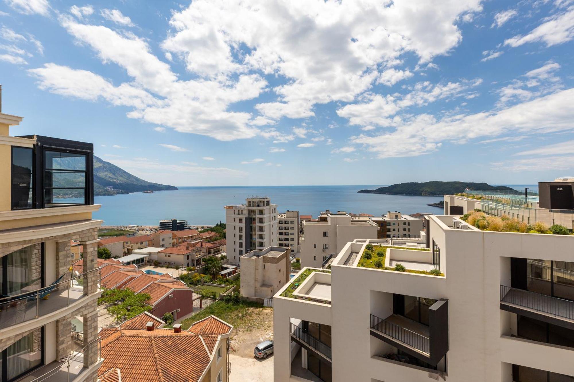 Modern Top Floor Sea View 3Br With Pools, Spa & Fitness Bečići Eksteriør billede